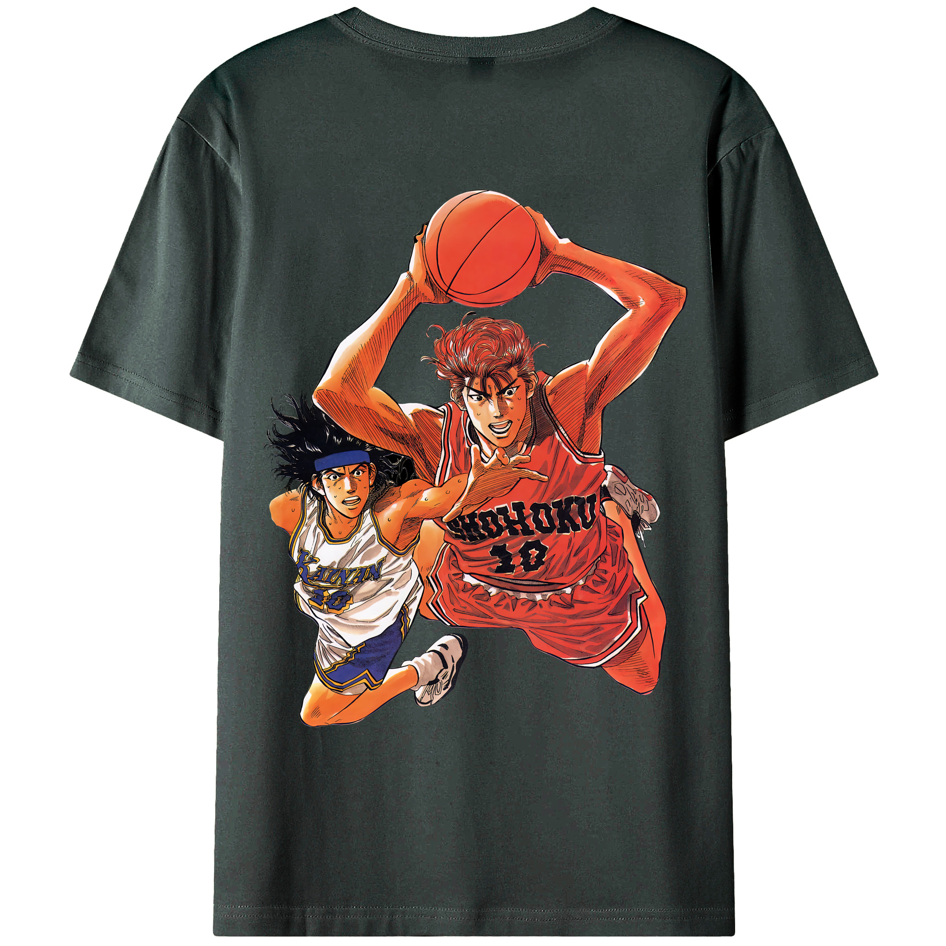 （画像用） SLAM DUNK／スラムダンク 綿100％ メンズ半袖Tシャツ（バックプリント） 通気性